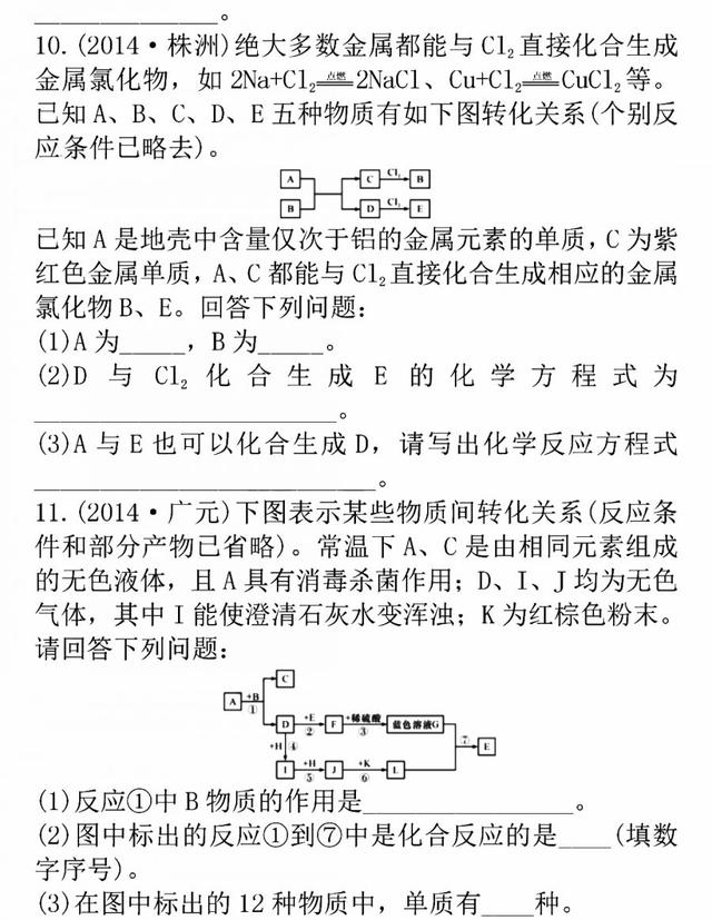 推断题 | 初中化学三种类型推断题集中练习！