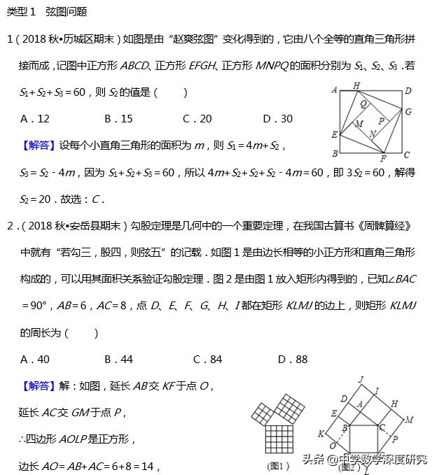 8数期中复习干货，勾股定理重难点+方法策略+专题练习，逆袭必看