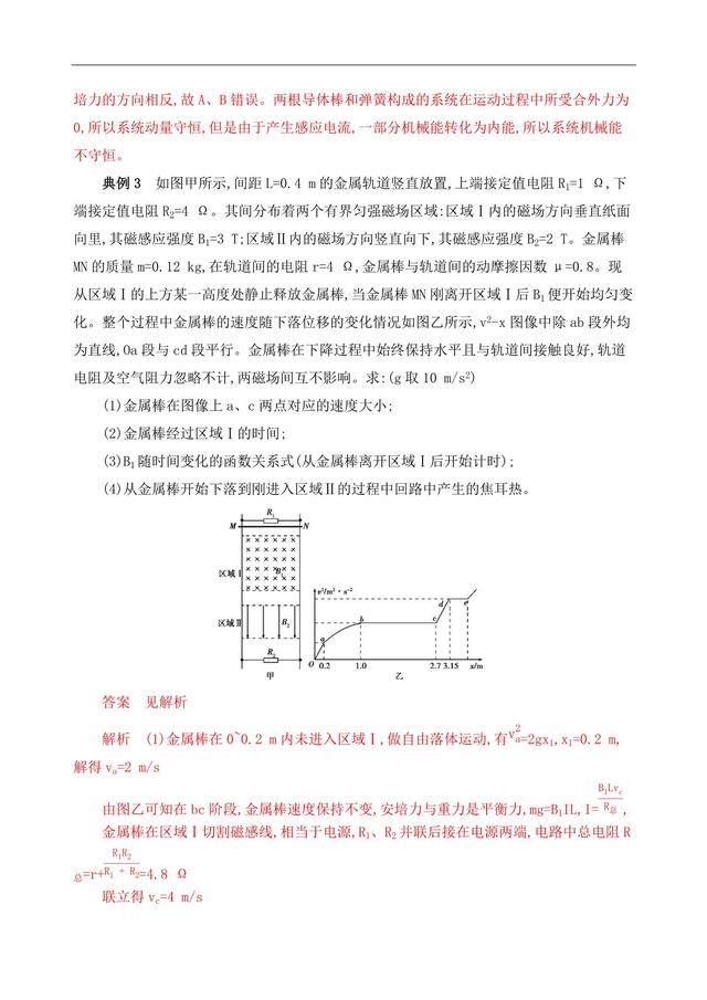 高考物理增分突破——电磁感应与动量观点综合问题