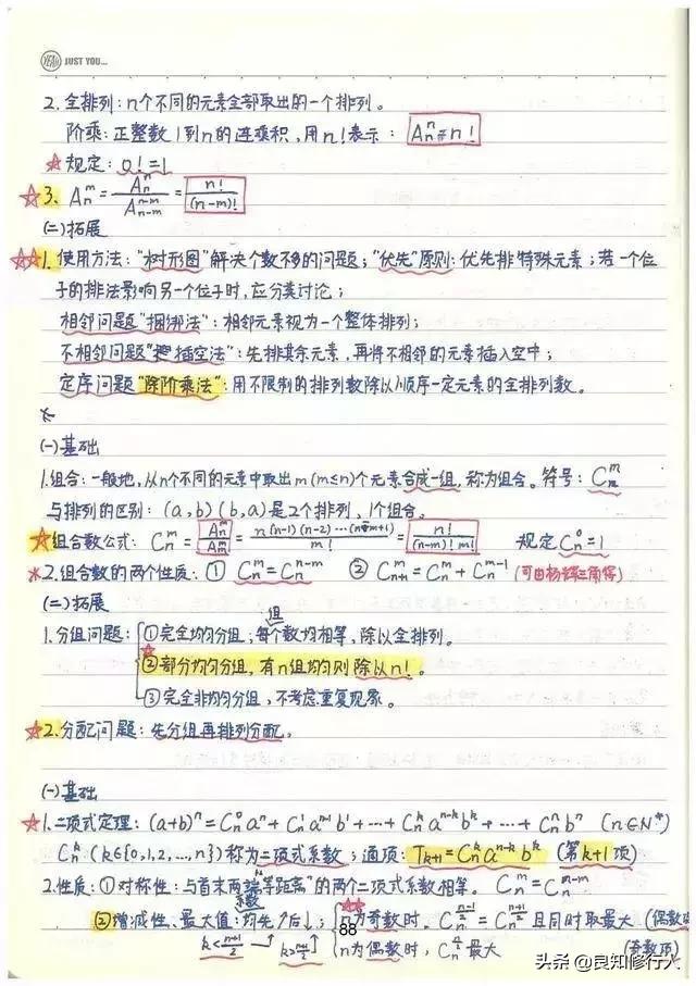 高考数学：高分学霸超全数学知识整理