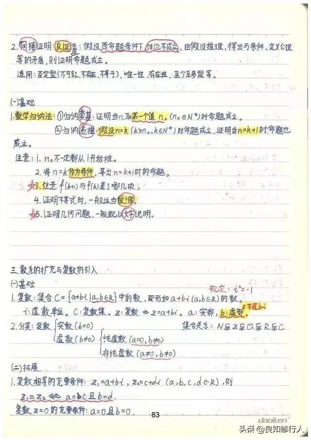 高考数学：高分学霸超全数学知识整理