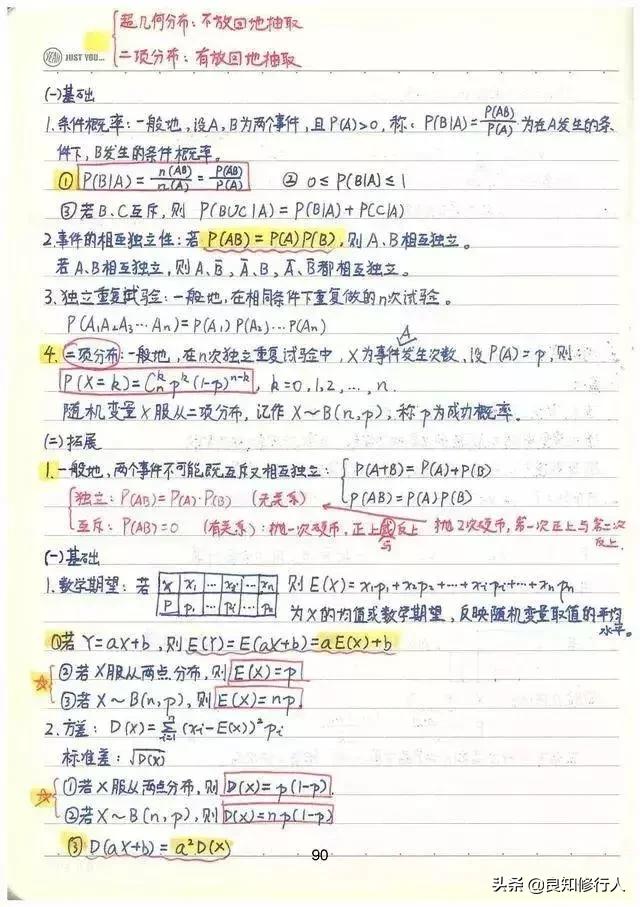 高考数学：高分学霸超全数学知识整理