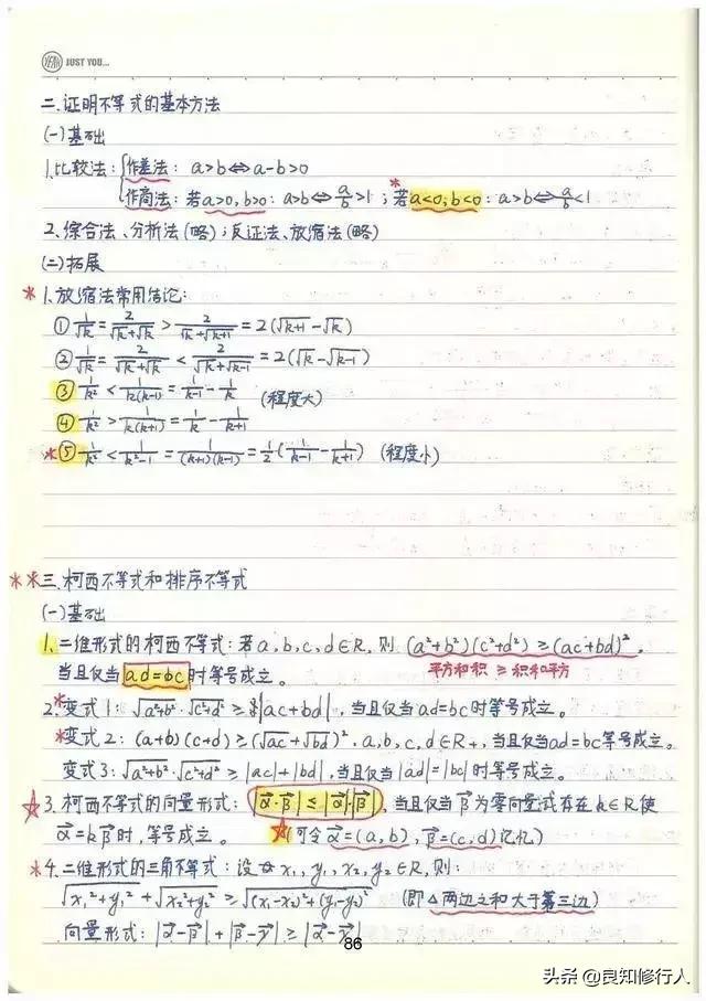 高考数学：高分学霸超全数学知识整理