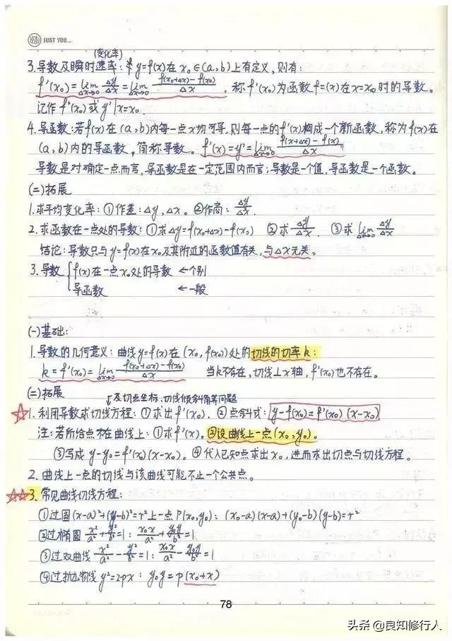 高考数学：高分学霸超全数学知识整理