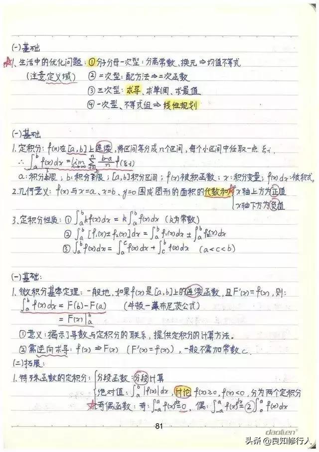 高考数学：高分学霸超全数学知识整理