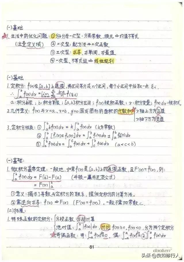 高考数学：高分学霸超全数学知识整理