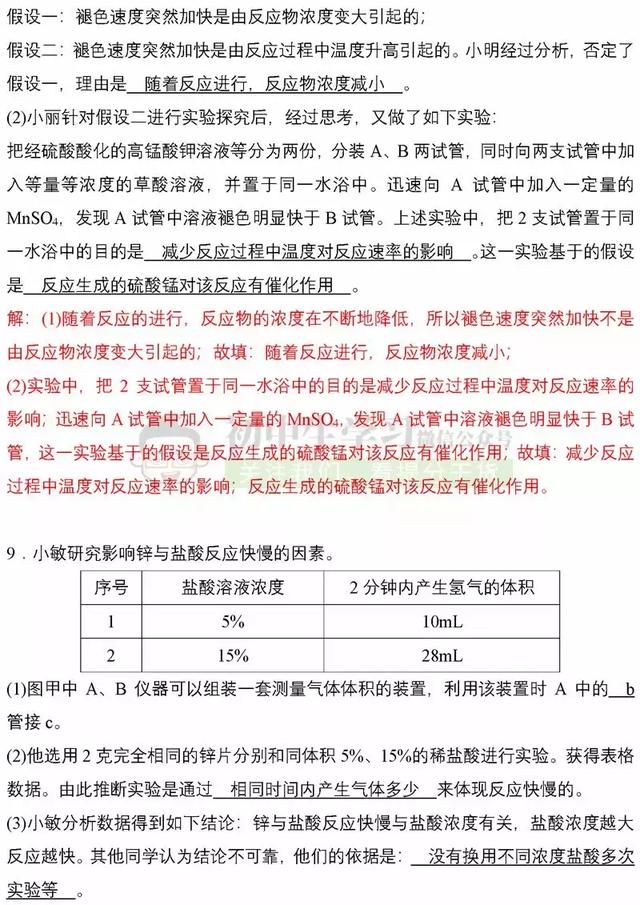 刷完初中化学这40道经典压轴题, 考试能多考15分！