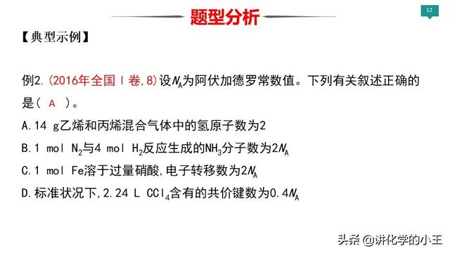 2019高考化学冲刺阶段重难点讲解——阿伏伽德罗常数的应用