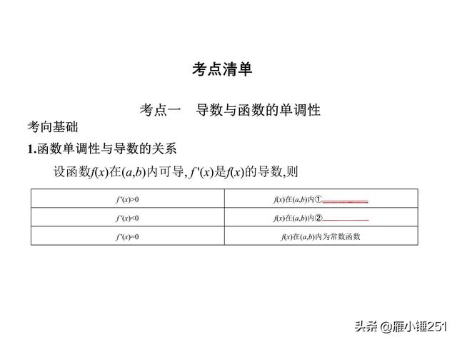 一轮复习之导数，不再怕这只拦路虎！