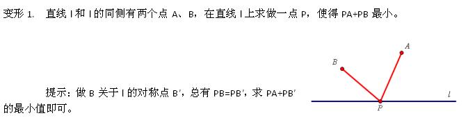 将军饮马问题的延伸与推广