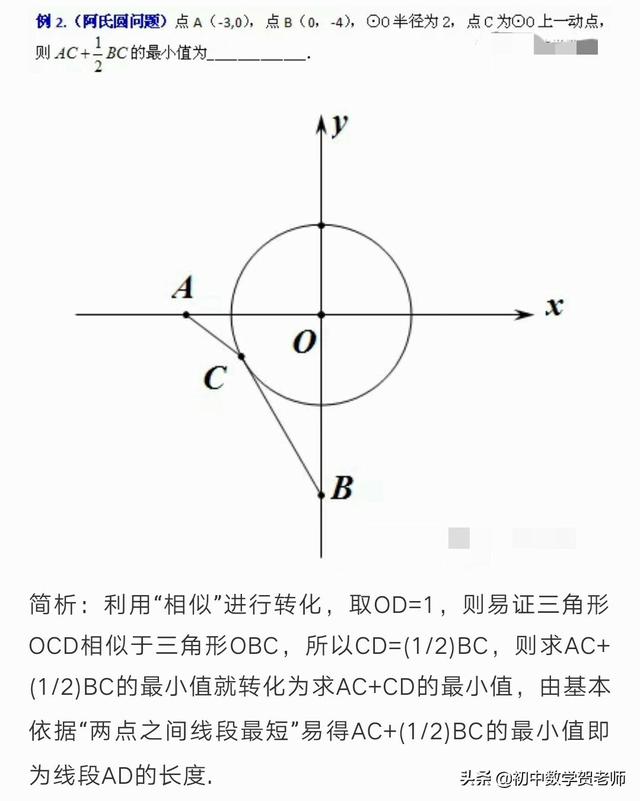 两个动态图让你明白“阿氏圆”“胡不归的区别”！