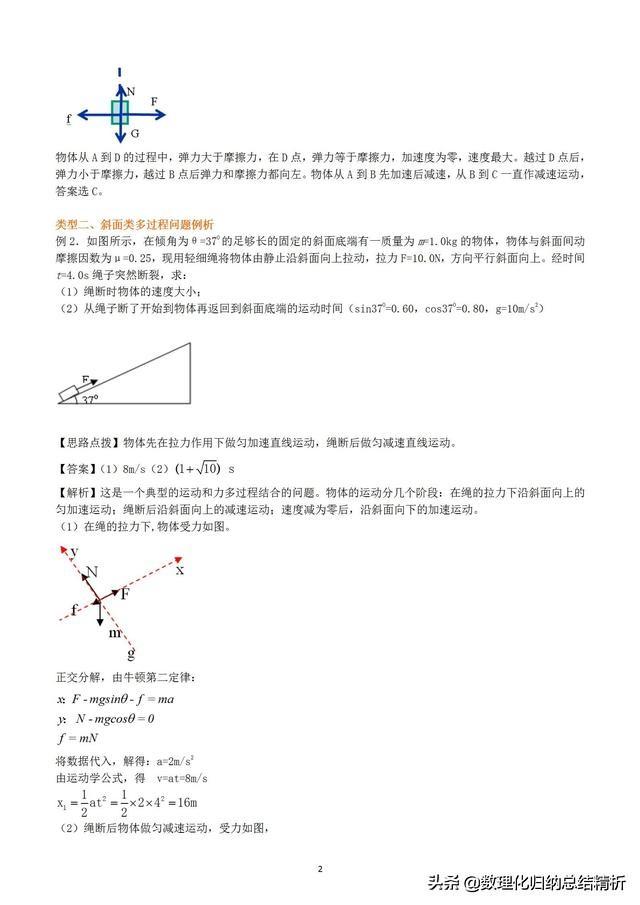 高中物理：多过程问题解题方法