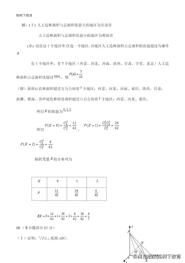 人大附中2019年高考5月理科数学试题及答案