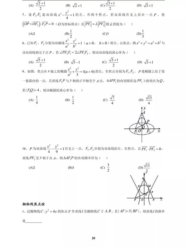 太经典了，圆锥曲线高考命题规律及常见题型归纳