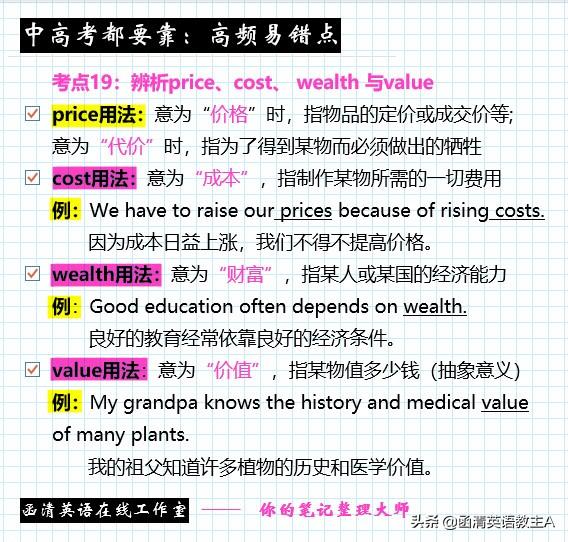 中高考都必考的重点易错考点——你都get了吗？