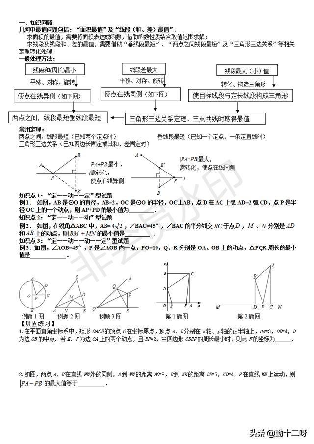 2019中考数学之几何最值问题，你掌握了吗？