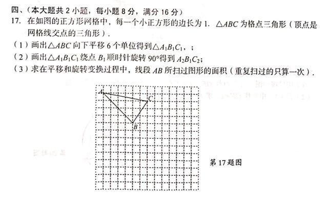 安徽第一卷2019年中考安徽名校大联考试卷（三）数学试题