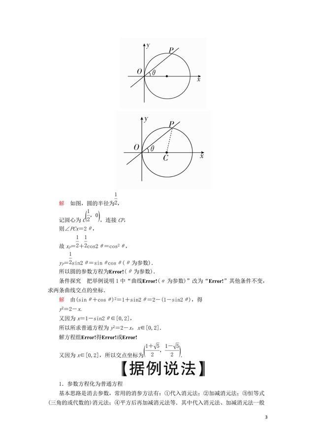 不可丢分的参数方程！