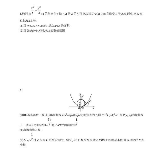 【高考专题】专题突破练　圆锥曲线中的最值、范围、证明问题