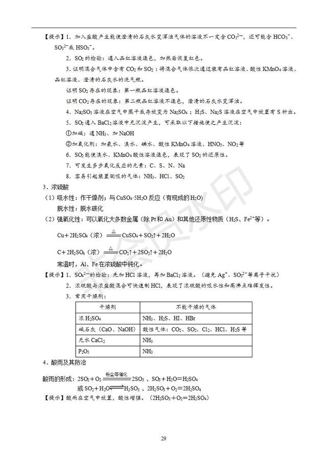 高中化学知识梳理（必修1、必修2、化学反应原理）