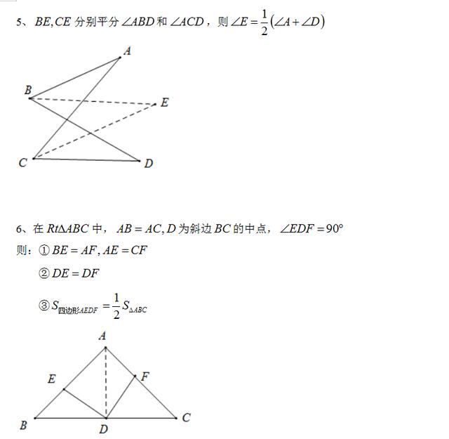 你不知道的初中数学代数、几何结论