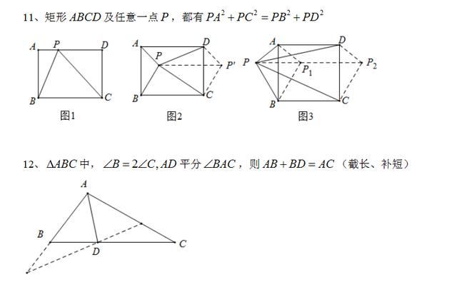 你不知道的初中数学代数、几何结论