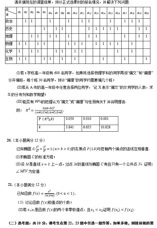 2019年赢鼎教育高考终极预测卷（全国I卷）答案