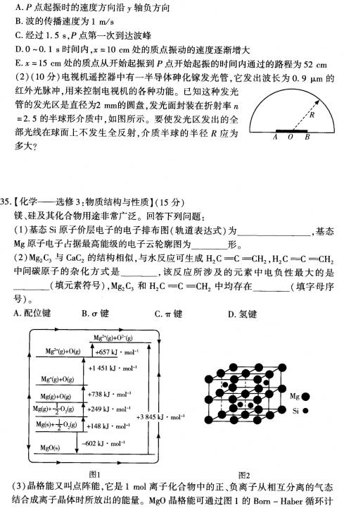 2019年豫科名校大联考B卷高三理科综合答案