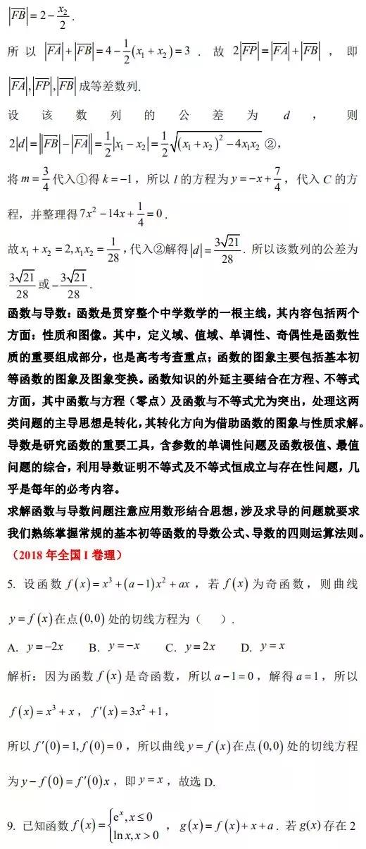 「理科必看」2019年高考理科数学考前指导