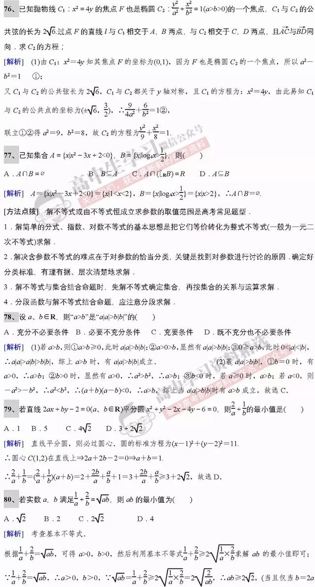 刷完这160题数学题，数学成绩再上一台阶