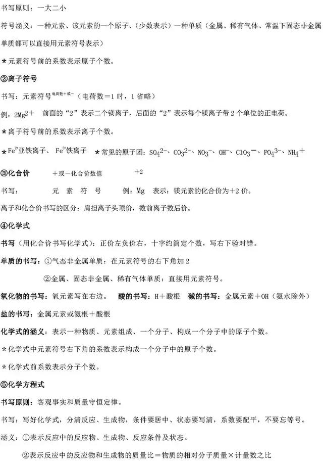 尖子生整理的化学笔记，老师要求全班同学都背下来