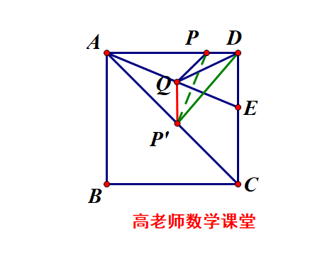 正方形中双动点求线段和的最小值，总结两种方法