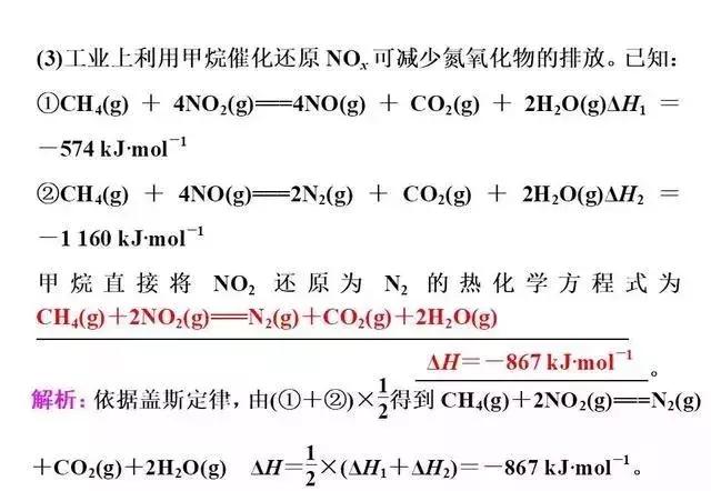 考前必看 | 盖斯定律在计算及书写热化学方程式中的应用