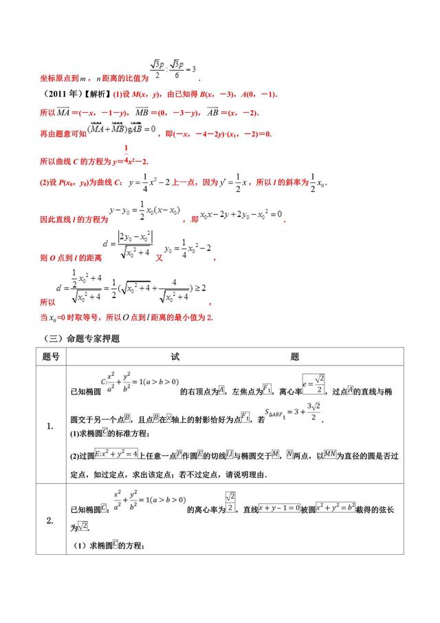 解析几何大题，最后5分不好拿啊