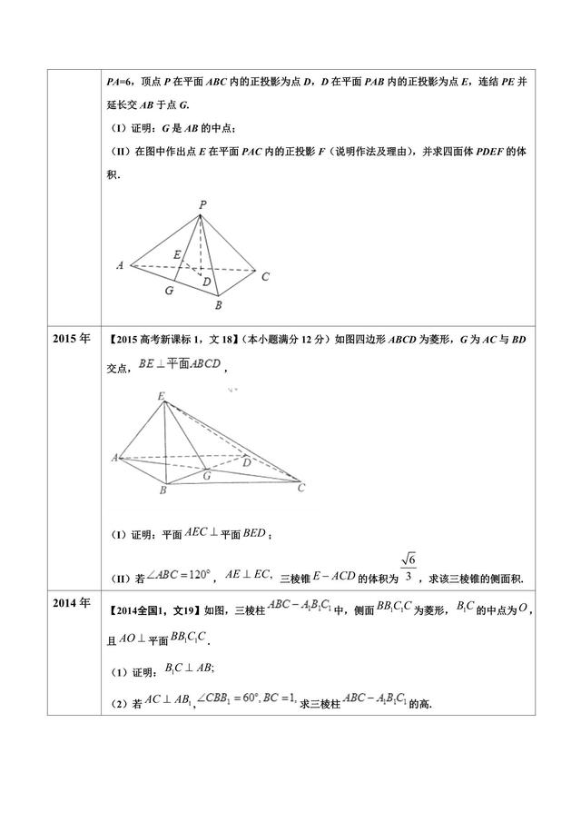 立体几何大题解析，换个视角