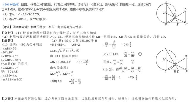 中考真题：相似三角形综合题，值得收藏