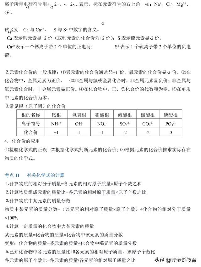 2019年中考化学86个考点大汇总，化学老师：看完中考就稳了