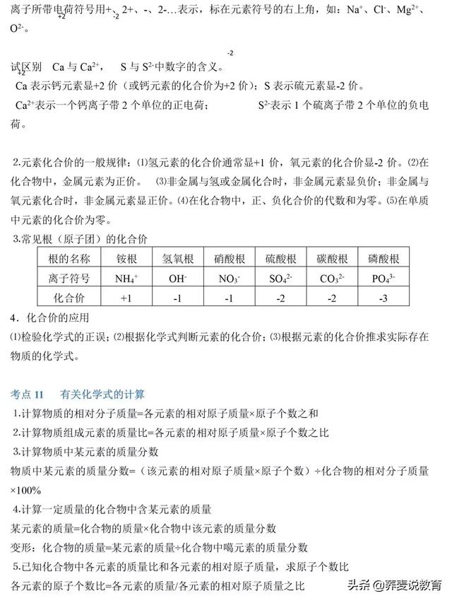 2019年中考化学86个考点大汇总，化学老师：看完中考就稳了