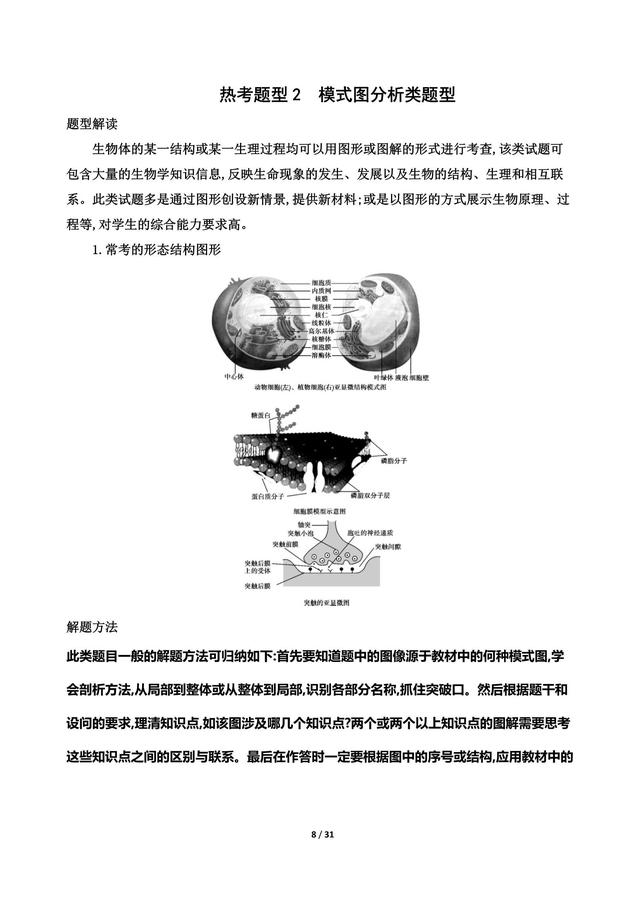 高考生物攻略，五个热考题型突破 附解析训练