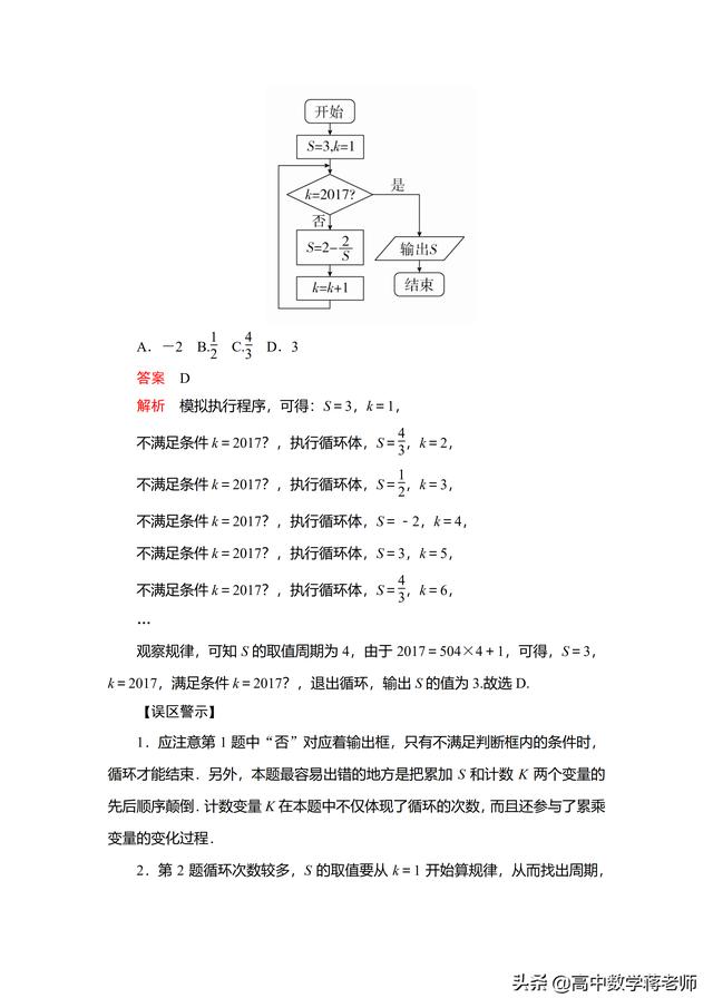 复数与程序框图知识点与经典例题