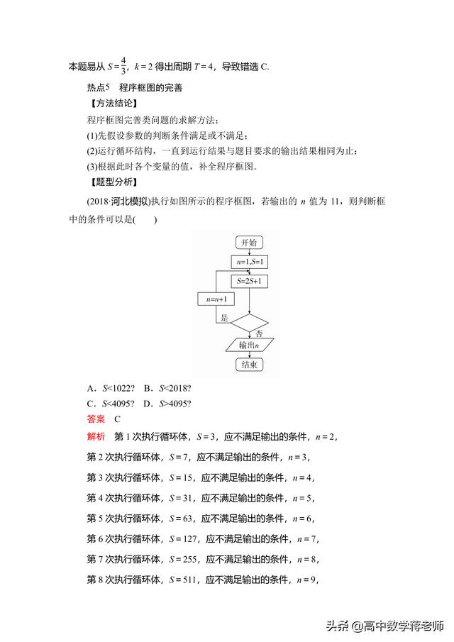 复数与程序框图知识点与经典例题