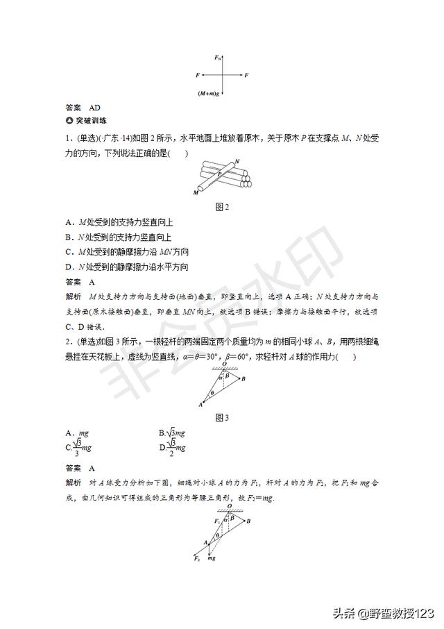 高考物理——受力分析与物体平衡