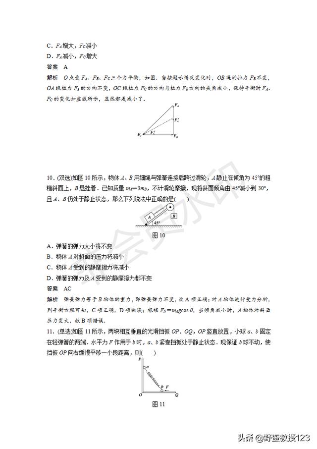 高考物理——受力分析与物体平衡