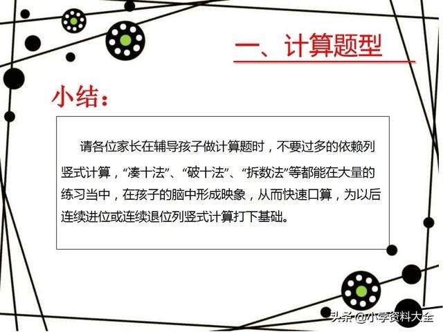 太全了！一年级下数学期末复习(各题型讲解)，免费领高清电子版