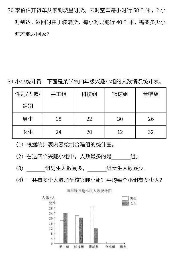 小学1～6年级数学下册期末测试卷（含答案），家长摸摸底儿