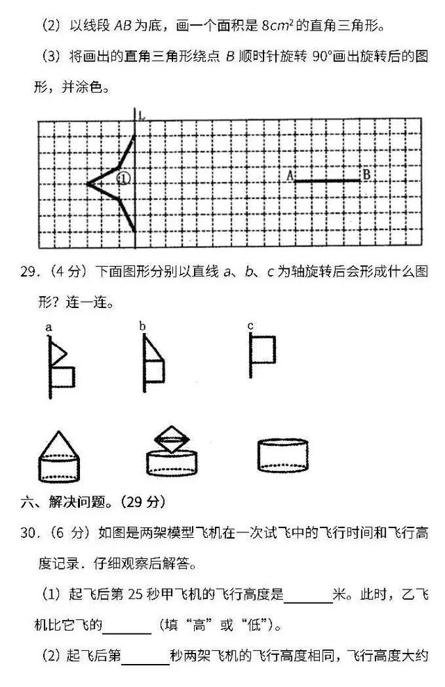 小学1～6年级数学下册期末测试卷（含答案），家长摸摸底儿