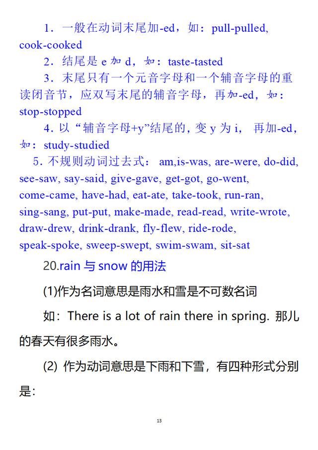 小升初：六年级英语知识点大全，都是历年常见考点，考前必看