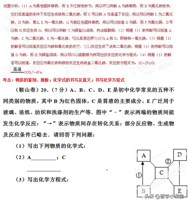 中考必过——18道中考化学推断题含详细解析