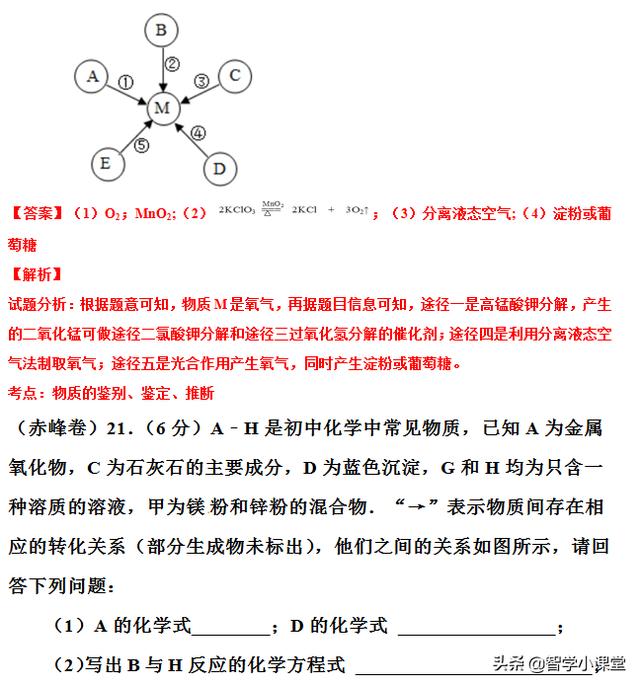 中考必过——18道中考化学推断题含详细解析