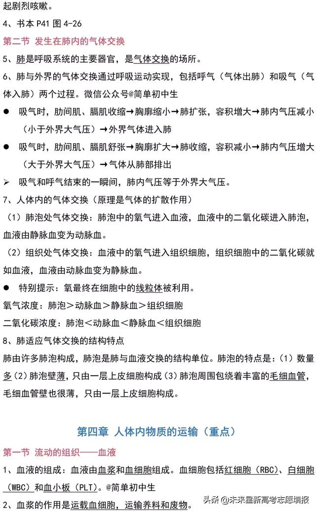 老师整理好的七下生物复习提纲，期末考试前必看